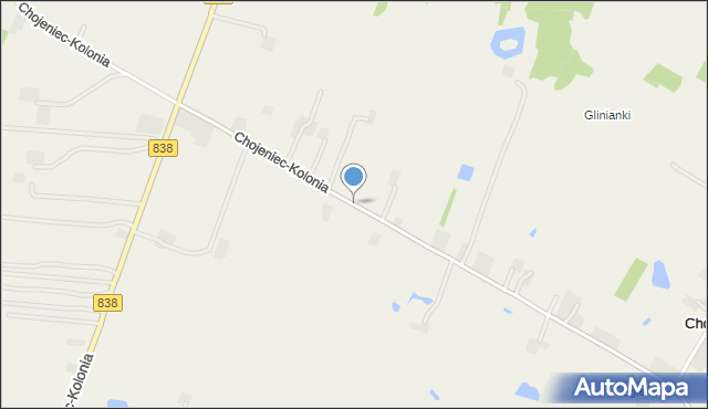 Chojeniec-Kolonia, Chojeniec-Kolonia, mapa Chojeniec-Kolonia