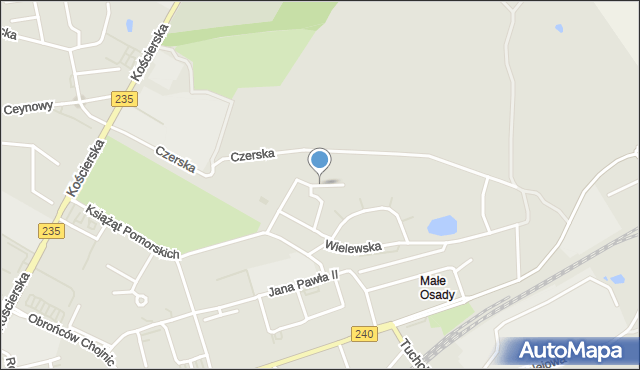 Chojnice, Chocińska, mapa Chojnic