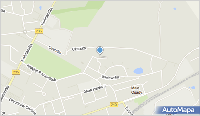 Chojnice, Chocińska, mapa Chojnic