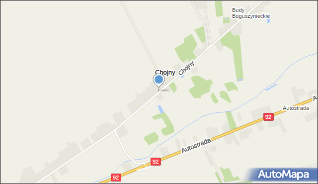 Chojny gmina Koło, Chojny, mapa Chojny gmina Koło