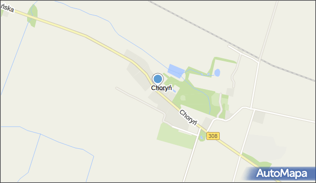 Choryń, Choryń, mapa Choryń
