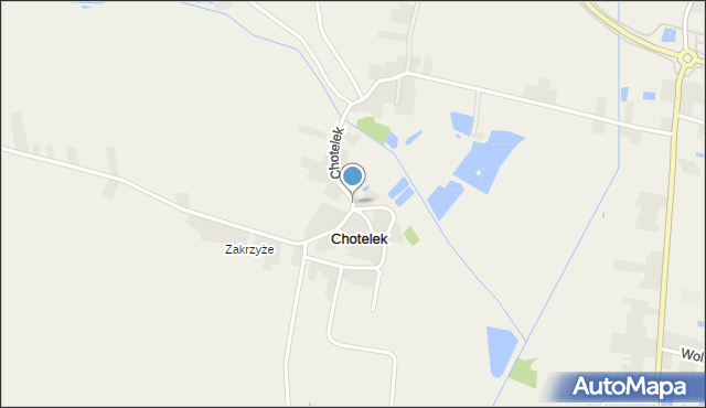 Chotelek, Chotelek, mapa Chotelek