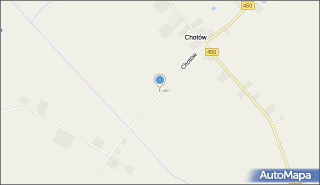 Chotów gmina Nowe Skalmierzyce, Chotów, mapa Chotów gmina Nowe Skalmierzyce