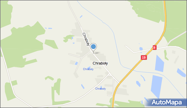 Chraboły gmina Bielsk Podlaski, Chraboły, mapa Chraboły gmina Bielsk Podlaski