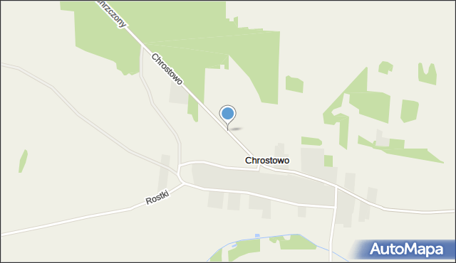 Chrostowo gmina Troszyn, Chrostowo, mapa Chrostowo gmina Troszyn