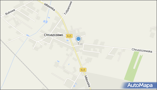 Chruszczewo, Chruszczewska, mapa Chruszczewo