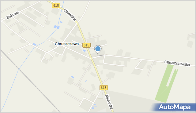 Chruszczewo, Chruszczewska, mapa Chruszczewo