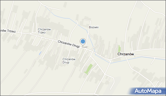 Chrzanów powiat janowski, Chrzanów Drugi, mapa Chrzanów powiat janowski