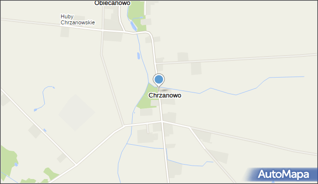 Chrzanowo gmina Janowiec Wielkopolski, Chrzanowo, mapa Chrzanowo gmina Janowiec Wielkopolski