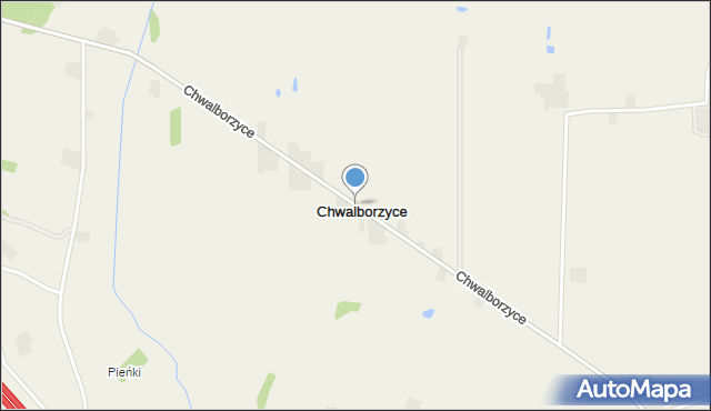 Chwalborzyce, Chwalborzyce, mapa Chwalborzyce