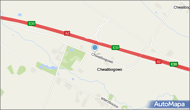 Chwalibogowo gmina Strzałkowo, Chwalibogowo, mapa Chwalibogowo gmina Strzałkowo