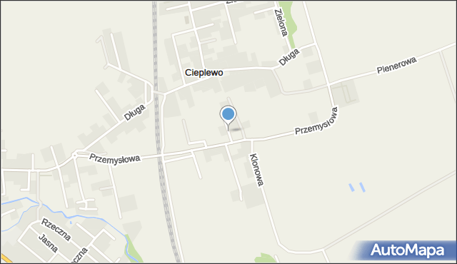 Cieplewo, Chabrowa, mapa Cieplewo