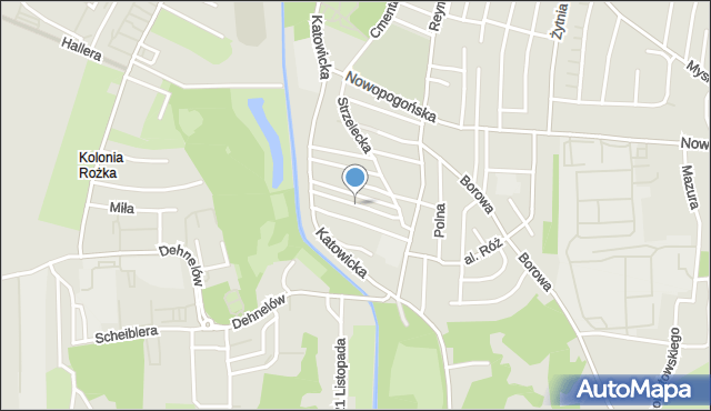 Czeladź, Chopina Fryderyka, mapa Czeladź