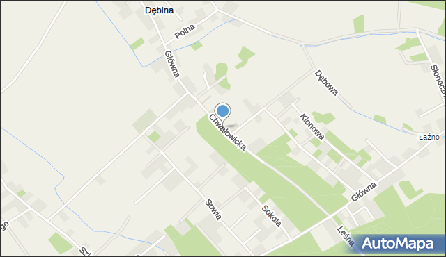 Dębina gmina Jelcz-Laskowice, Chwałowicka, mapa Dębina gmina Jelcz-Laskowice