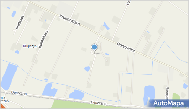 Deszczno, Chabrowa, mapa Deszczno