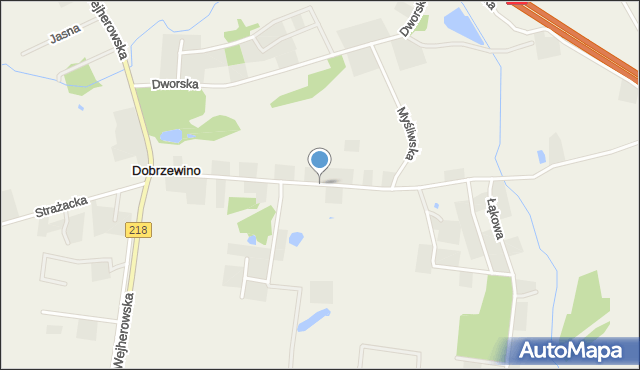 Dobrzewino, Chłopska, mapa Dobrzewino