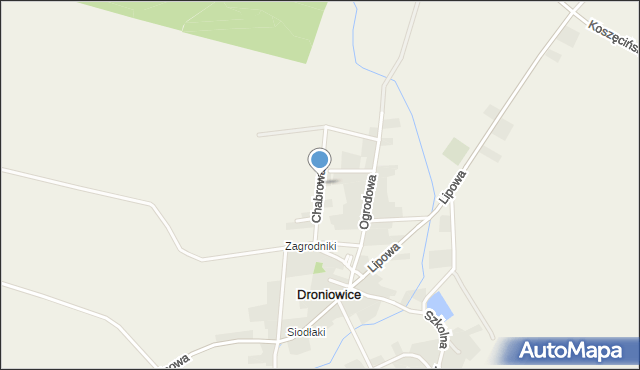 Droniowice, Chabrowa, mapa Droniowice