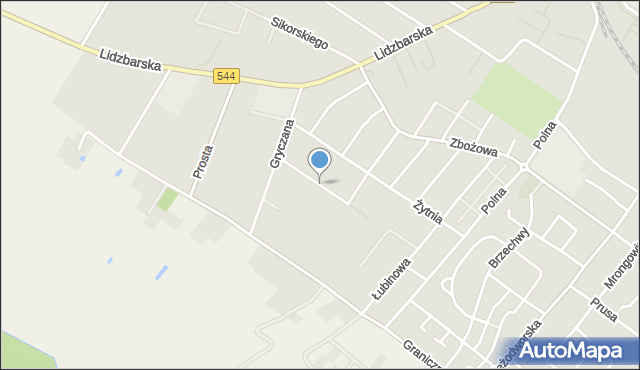 Działdowo, Chmielna, mapa Działdowo