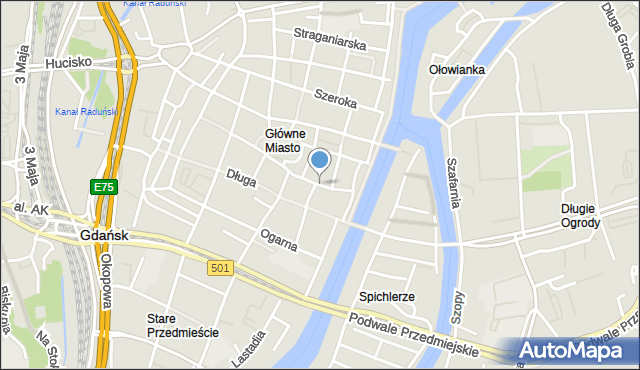 Gdańsk, Chlebnicka, mapa Gdańska