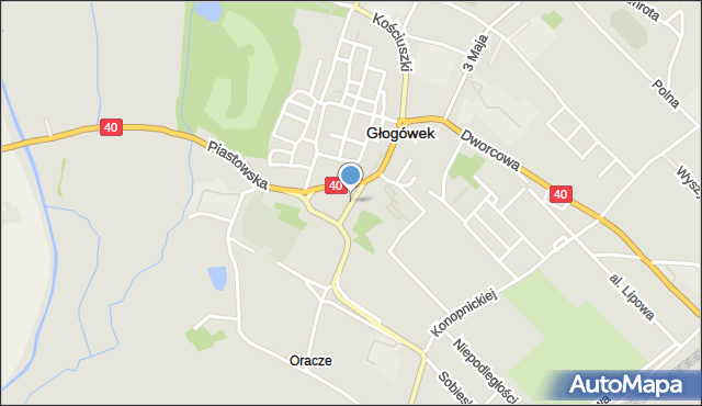 Głogówek, Chopina Fryderyka, mapa Głogówek