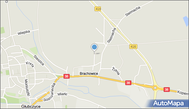 Głubczyce, Chorzowska, mapa Głubczyce
