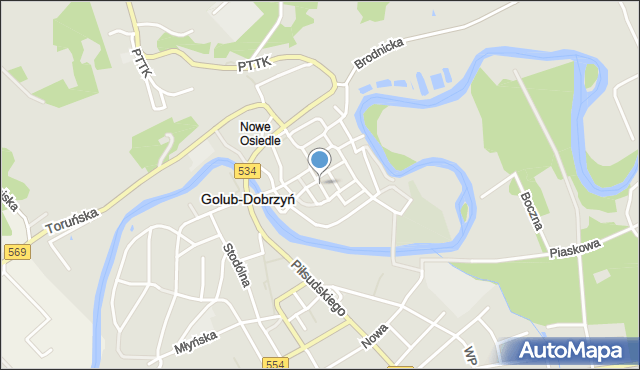 Golub-Dobrzyń, Chopina Fryderyka, mapa Golub-Dobrzyń