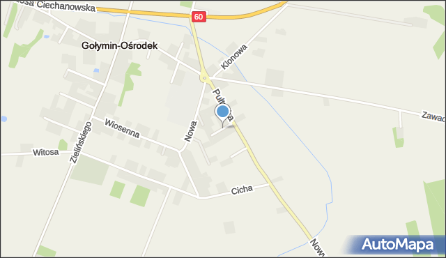 Gołymin-Ośrodek, Chabrowa, mapa Gołymin-Ośrodek