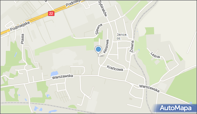 Gorzów Wielkopolski, Chabrowa, mapa Gorzów Wielkopolski