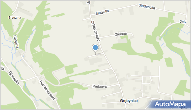 Grębynice, Chabrowa, mapa Grębynice