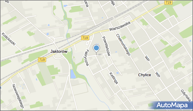 Jaktorów, Chmielowskiego, mapa Jaktorów