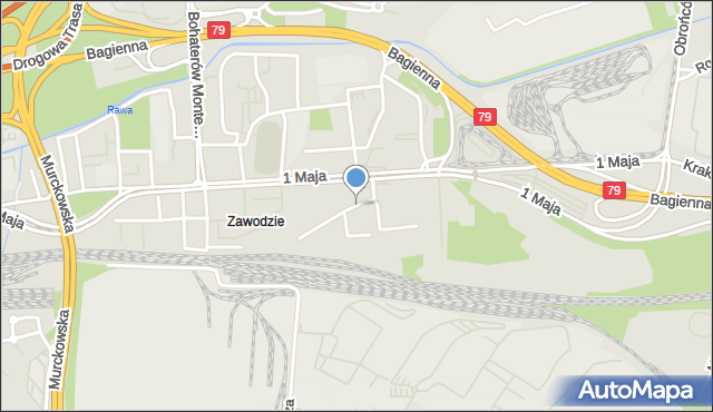Katowice, Chromika Pawła, mapa Katowic