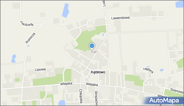 Kębłowo gmina Luzino, Chopina Fryderyka, mapa Kębłowo gmina Luzino
