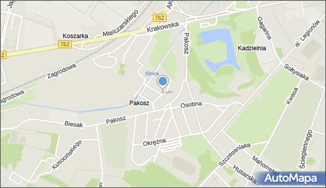 Kielce, Chłodna, mapa Kielc