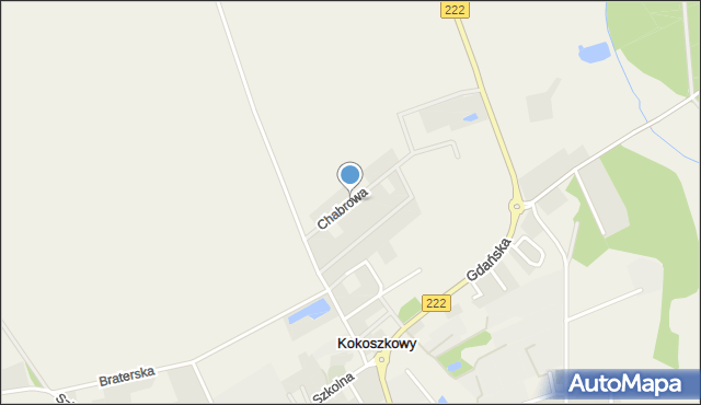 Kokoszkowy, Chabrowa, mapa Kokoszkowy