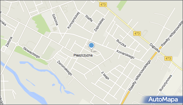 Koło, Chopina Fryderyka, mapa Koło