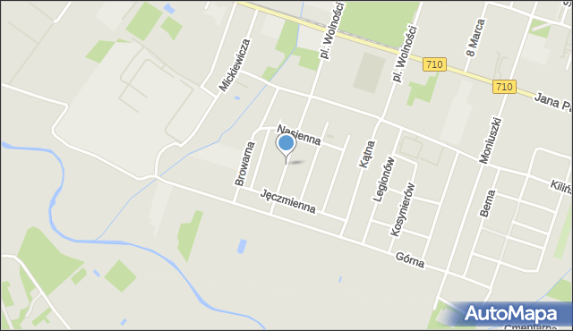 Konstantynów Łódzki, Chmielna, mapa Konstantynów Łódzki