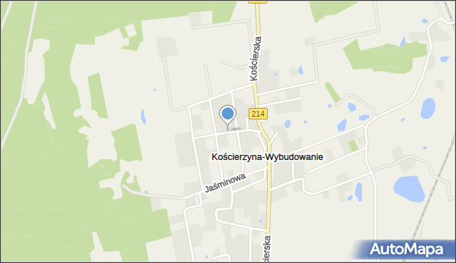 Kościerzyna-Wybudowanie, Chabrowa, mapa Kościerzyna-Wybudowanie