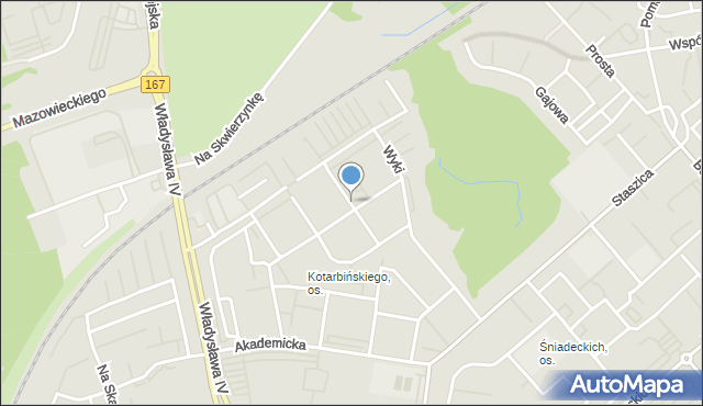 Koszalin, Chrzanowskiego Ignacego, mapa Koszalina