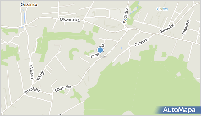 Kraków, Chełmska, mapa Krakowa