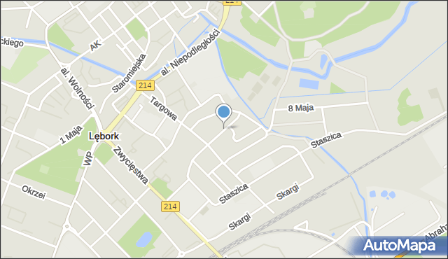 Lębork, Chopina Fryderyka, mapa Lębork