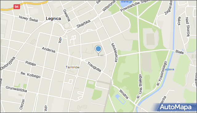 Legnica, Chłapowskiego Dezyderego, gen., mapa Legnicy