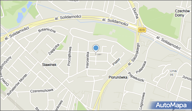 Lublin, Chodkiewicza Jana Karola, hetm., mapa Lublina