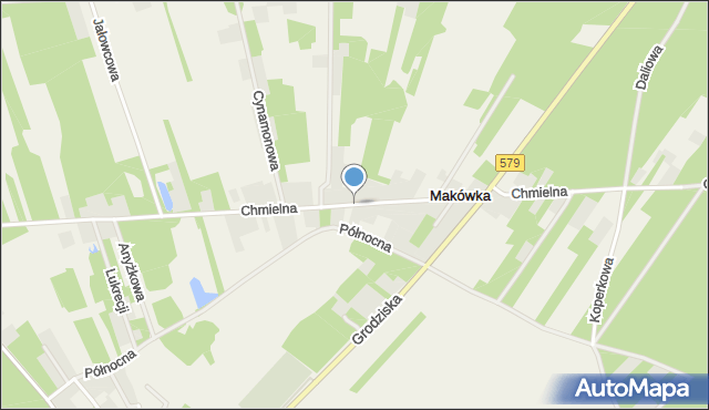 Makówka gmina Grodzisk Mazowiecki, Chmielna, mapa Makówka gmina Grodzisk Mazowiecki