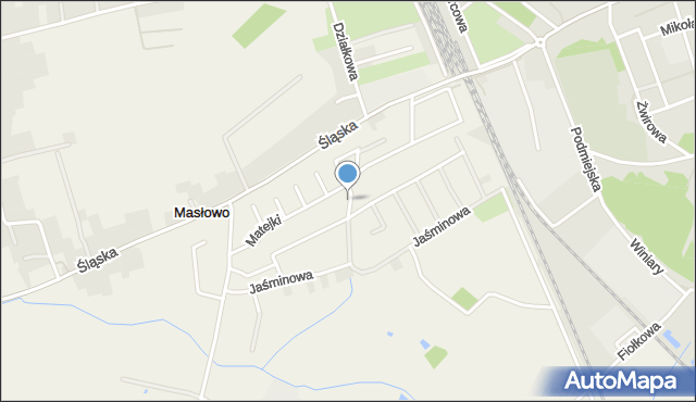 Masłowo gmina Rawicz, Chabrowa, mapa Masłowo gmina Rawicz