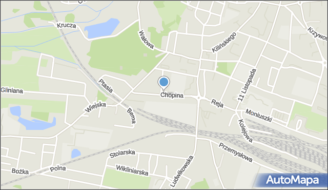 Oleśnica, Chopina Fryderyka, mapa Oleśnica