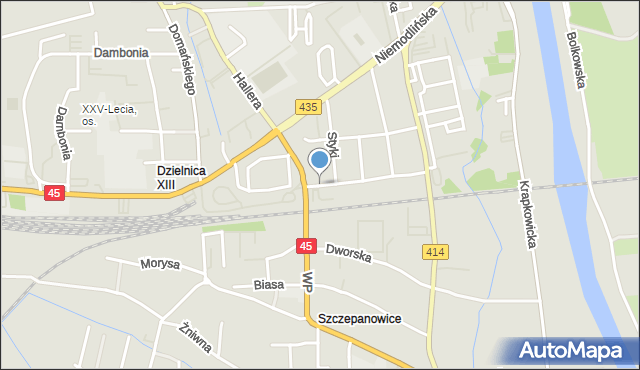 Opole, Chełmońskiego Jana, mapa Opola