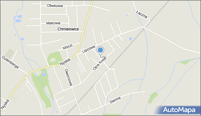 Opole, Chmielna, mapa Opola