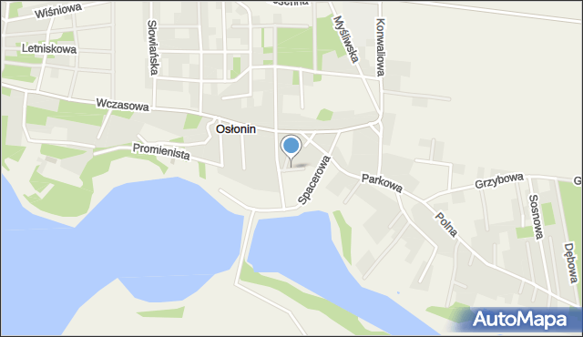 Osłonin, Chmielna, mapa Osłonin