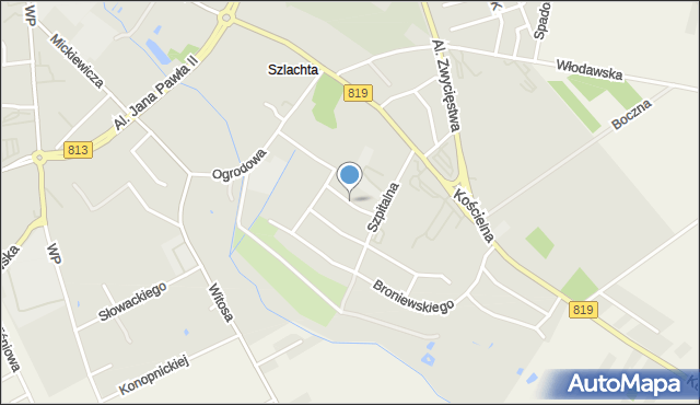 Parczew, Chałubińskiego Tytusa, mapa Parczew