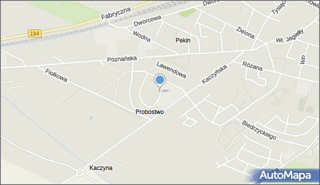 Pobiedziska, Chabrowa, mapa Pobiedziska